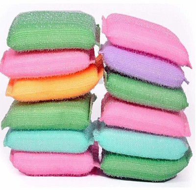 Style Freak Scratch Proof Kitchen Utensil Scrubber Pad Scrub Sponge(Regular, Pack of 12)