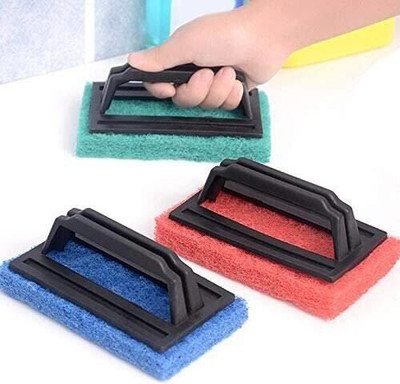 EKDANR CREATIONS EKDANT CREATIONS Tile Scrubber Polisher Cleaning Brush Set of 3 Pieces Scrub Pad(Regular, Pack of 3)