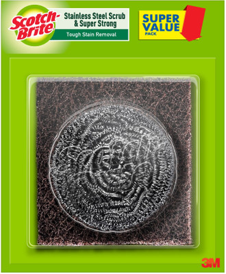 Scotch-Brite Stainless Steel Scrub & Super Strong Scrub Pad(Regular)