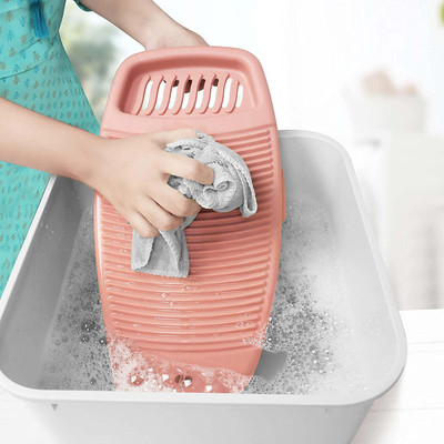 NIEBLA Peach Washing Board for Small Clothes , Anti-Slip Board for Small Clothes Scrub Pad(Medium)