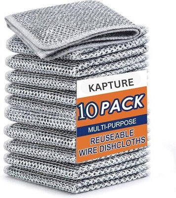 SJK (Pack of 20)Dishwashing WIre Cloth/ Stainless Steel Scrub Pads 1.325 Dishwash Bar(10 g)