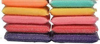 JKB TRADERS non scratch scouring pad FOAM [ SPONGE ] 12PCS Scrub Sponge(Large, Pack of 12)