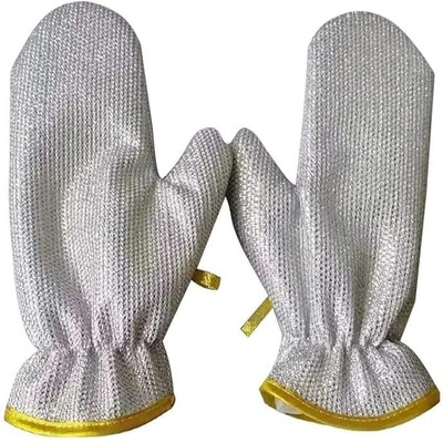 KDG TREADS Wire Gloves Scrub Pad(Regular, Pack of 2)