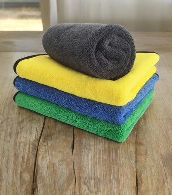 DECORHUB Microfiber Vehicle Washing  Cloth(Pack Of 5, 600 GSM)