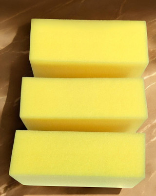 XURO YELLOW SPONGE Scrub Sponge, Sponge Wipe(Regular, Pack of 3)