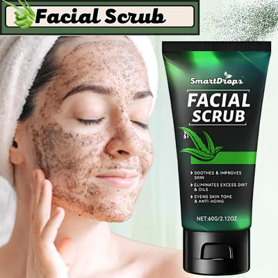 smartdrops Professional Aloe Vera scrub - Deep Cleansing - Skin Polishing (Pack-1) Scrub(60 g)