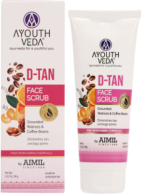 Ayouthveda D-Tan Face Scrub With Grounded Walnuts Scrub(100 g)