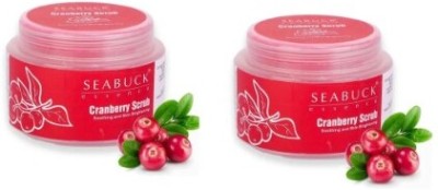 Seabuck Essence Cranberry Scrub for Smoothing and Skin Brightening Pack of 2 Scrub(200 g)