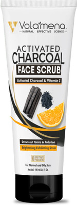 Volamena Activated charcoal Face scrub Exfoliate dead skin & moisturizes Scrub(100 ml)