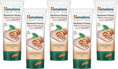 HIMALAYA BLACKHEAD CLEARING WALNUT FS 50G (PACK OF 5 ) Scrub(250 g)