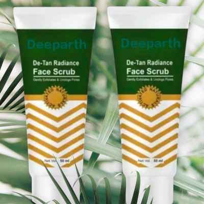 Deeparth Face Scrub Removes Dead Skin & Blackheads Detan & Glow Scrub pack of 2 Scrub(50 ml)