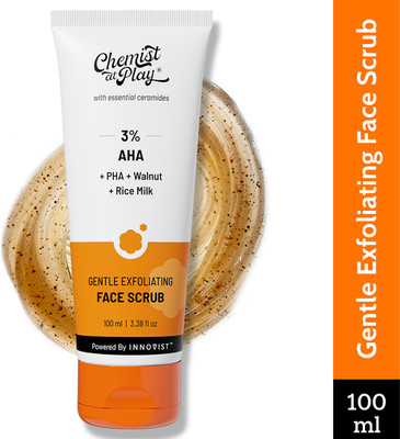 Chemist at Play Gentle Exfoliating Face Scrub - Removes Dead Skin & Blackheads | Detan & Glow Scrub(100 ml)