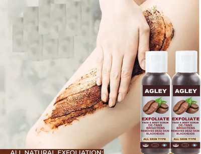 AGLEY Face Scrub for D Tan, Helps in Skin Brightening and Remove Blackheads Scrub(200 ml)
