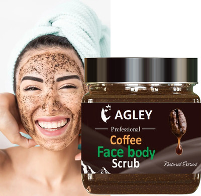 AGLEY Coffee Face and body Smoothing & Deep Cleansing Gel Scrub For Face All Skin Type Scrub(200 ml)