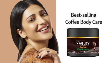 AGLEY Coffee Body Scrub for Tan Removal, Soft-Smooth Skin with natural  Scrub(250 ml)