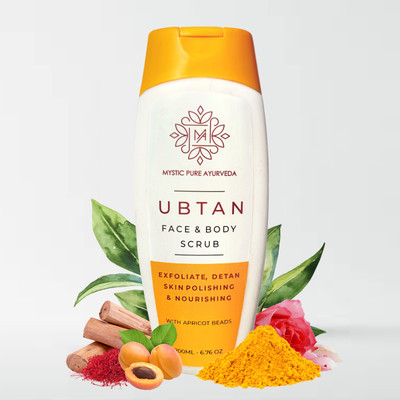 Mystic pure ayurveda Body Scrub for Soft, Glowing & Rejuvenated Skin with Apricot  Scrub(200 g)