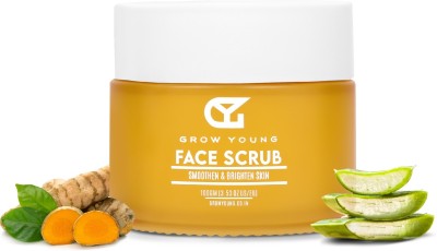 Grow Young Turmeric & Aloe Vera Skin Exfoliator | For Smooth & Clear Skin | Face  Scrub(100 g)