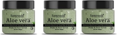 Samrools Aloe Vera Body And Face Dead Skin And Blackhead Remove (Pack of 3) Scrub(300 g)