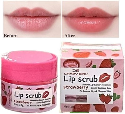 Crazy girl Lip Repair Dry And Chapped Lip Scrub For Lightening & Brightening Dark Lips Scrub(10 g)