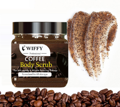 Wiffy scrub Coffee Face & Body Scrub for Skin Moisturizing pack 1 Scrub(300 ml)