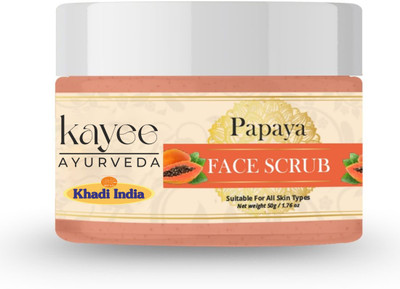 Kayee Ayurveda Khadi Papaya Brightening Scrub for Dull Skin Repair Scrub(50 g)