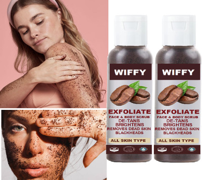 Wiffy Coffee Scrub For Smooth And Brighter Exfoliate coffee  Scrub(200 g)