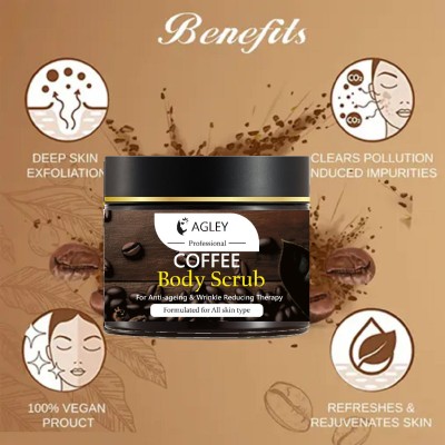 AGLEY Best coffee face and body tan removal scrub Scrub(200 g)