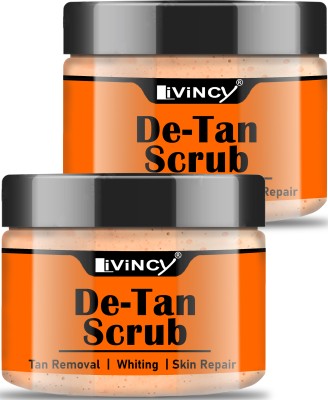 Livincy DeTan face Scrub for men and women face scrub for blackheads body scrub Scrub(200 g)