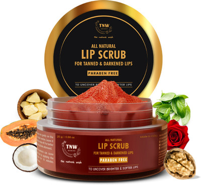 TNW - The Natural Wash Lip Scrub For Exfoliating Tanned & Lightens Darkened Lips Scrub(25 g)