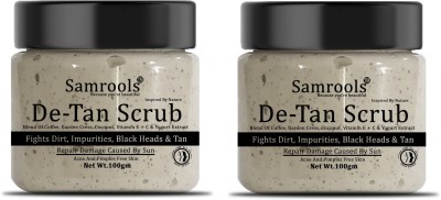 Samrools De-Tan Body And Face Dead Skin And Blackhead Remove (Pack of 2) Scrub(200 g)