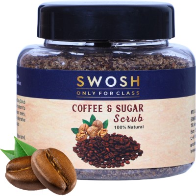 SWOSH Exfoliating Coffee and Sugar Body Scrub De tans, Whitens and Brightens Skin Tone Scrub(115 g)