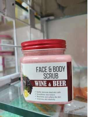 YUENCY Face and Body Wine and Beer Scrub For Man and Woman Scrub(150 g)