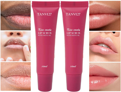 tanvi27 Lip Scrub for Smooth, Soft, Tempting Lips Combo of 2 Scrub(20 ml)