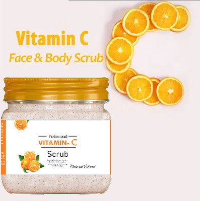 PERLENTE Proffesional face and body vitamin -c scrub for all skin type Scrub(380 g)