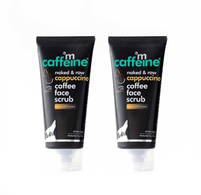mCaffeine Face Scrub for D Tan, Helps in Skin Brightening, Remove Blackheads - Pack of 2 Scrub(150 ml)