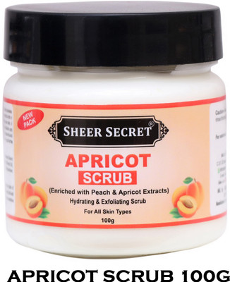 Sheer Secret Apricot Scrub 100g -Hydrating & Exfoliating Scrub, For All Skin Types Scrub(100 g)