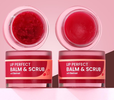 Emijun Beetroot Lip Balm Scrub For Lightening & Brightening Dark Lips Scrub Pack of 2 Scrub(14 ml)