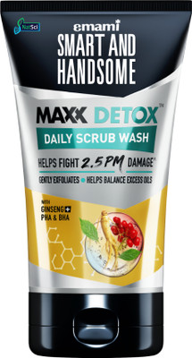 Smart and Handsome Maxx Detox Daily Scrub Wash|Fights 2.5 Pm Damage Scrub(100 g)