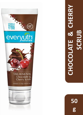 Everyuth Naturals Tan Removal Chocolate & Cherry Scrub|D Tan, Detoxify & Cleanse|Paraben Free Scrub (50 G) For Rs. 30 @ 76 %