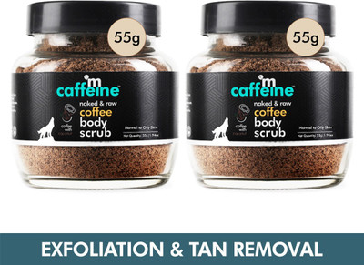 mCaffeine Coffee Body Scrub for Tan Removal, Exfoliation & Soft Glowing Skin, Pack of 2 Scrub(110 g)