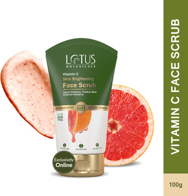 Lotus Botanicals Vitamin C Skin Brightening Face Gentle Exfoliates & Polish Skin Scrub(100 g)