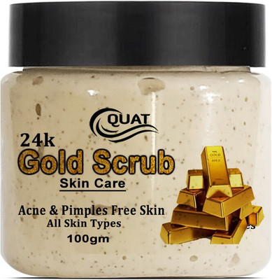 QUAT Golden Glow Elixir: 24K Magic Face Scrub Illuminate Your Skin Scrub(100 g)