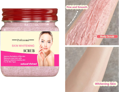 KAIASHA New Strawberry Scrub Gel For Glowing Skin, Reduce Pigmentation, Scrub(380 ml)