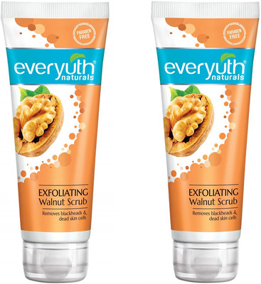 Everyuth Naturals Exfoliating Walnut Scrub 100 Grm Pack of 2 Scrub(200 g)