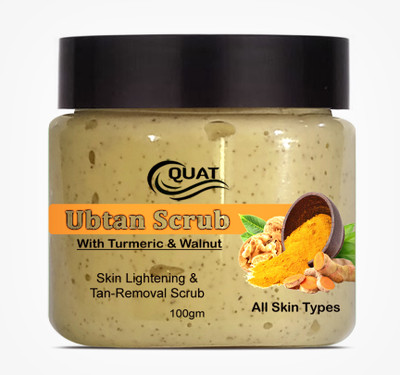 QUAT Ubtan Face Scrub for Tan Removal & Blemish Minimising With Saffron, Turmeric Scrub(100 g)