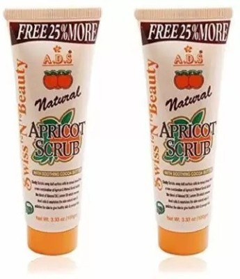 ads Natural Apricot Scrub [Pack of 2 ] 212  Scrub(212 g)