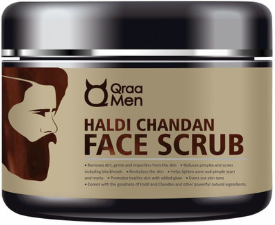Qraa Haldi Chandan Face Scrub for Skin Brightening Scrub(100 g)