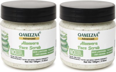 Qaneezaa Advanced Aloevera Face Scrubs 200G Pack _2 Scrub(200 g)