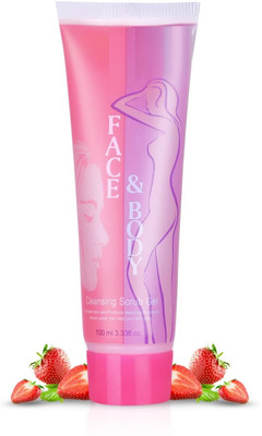 FELICECHIARA Fruit Gel Scrub (Face & Body- Strawberry) Scrub(100 ml)