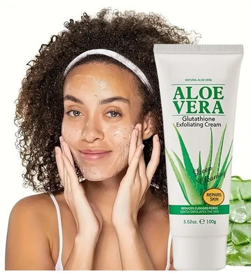 GABBU Aloe Vera & Vitamin E - Non-Irritating for All Skin Types Gel  Scrub(100 g)